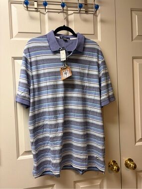 Daniel Cremieux Striped Polo - Light Blue, Gray & Lavender